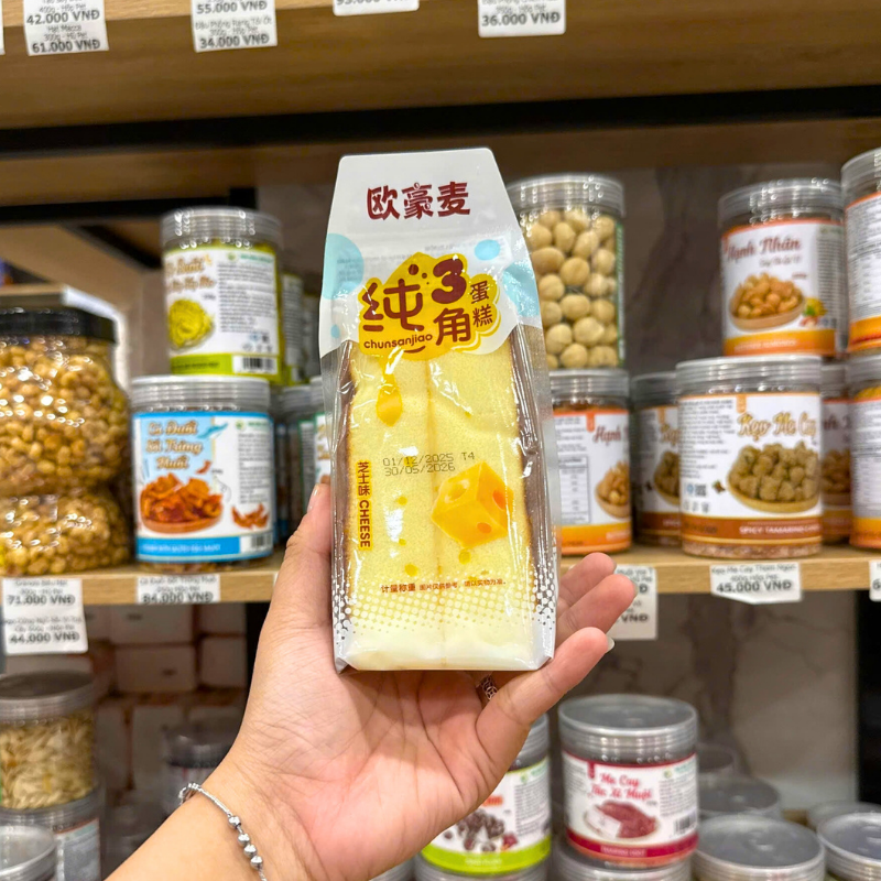 Kho sỉ 5 Cái Bánh Bông Lan Tam Giác CHUNSANJIAO Vị Phô Mai - Màu Vàng Kho sỉ 5 Cái Bánh Bông Lan Tam Giác CHUNSANJIAO Vị Phô Mai - Màu Vàng