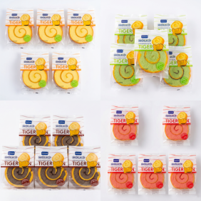 5 Cái Bánh Bông Lan Cuộn Da Hổ ZHUOGUAN 4 Màu (Vàng, Hồng, Nâu, Xanh) - 6978356700223CB5