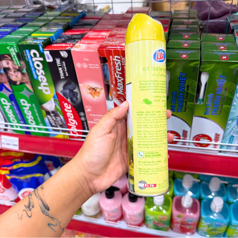 Xịt Thơm Phòng LIX 6 IN 1 Hương Chanh 280ml Xịt Thơm Phòng LIX 6 IN 1 Hương Chanh 280ml