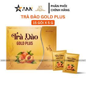Trà Đào Gold Plus Đông Anh Hộp 15 Gói x 5g - TDDA
