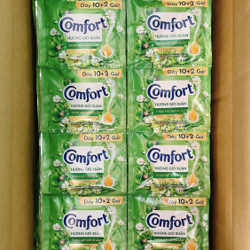 Combo 2 Dây 24 Gói Nước Xả Vải Comfort Hương Gió Xuân Thơm Mát 18ml/Gói - Màu Xanh Lá - 8934868136255CB2