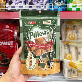 Bánh Quy Nhân Kem OISHI PILLOWS + Cộng Cà Phê Vị Cốt Dừa Cà Phê 80g - 8934803052053