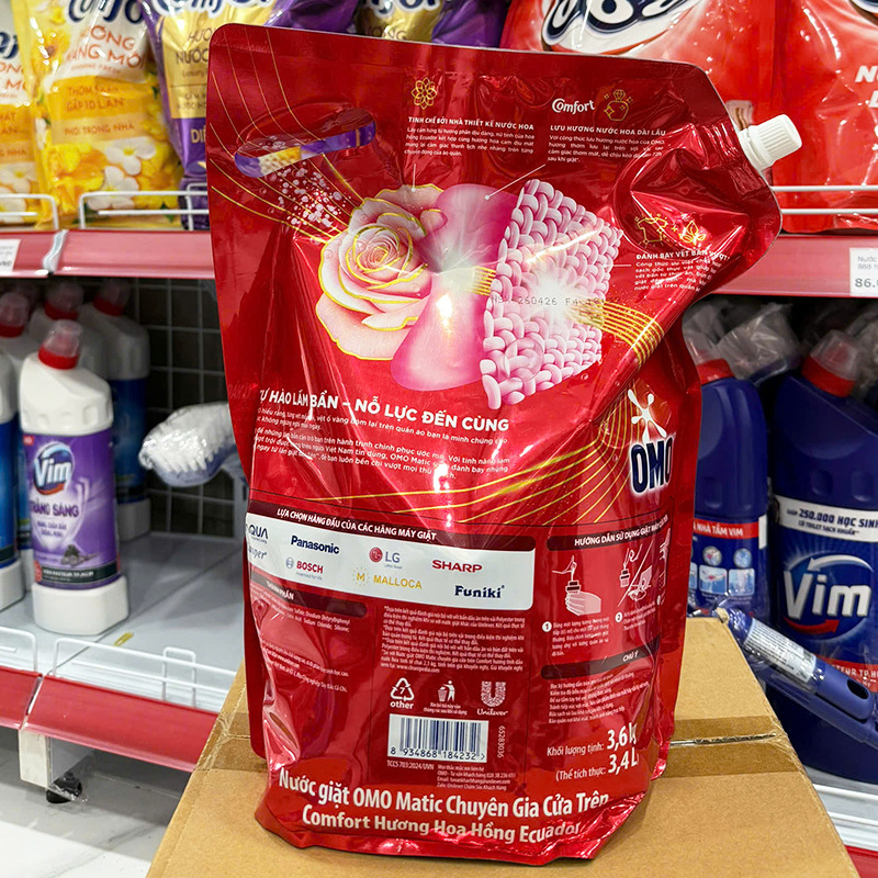 Nguồn sỉ nước Giặt OMO Matic Cửa Trên Tinh Dầu Nước Hoa Hoa Hồng Ecudor 3.6kg Nguồn sỉ nước Giặt OMO Matic Cửa Trên Tinh Dầu Nước Hoa Hoa Hồng Ecudor 3.6kg