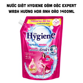 Nước Giặt Hygiene Đậm Đặc Expert Wash Hương Hoa Anh Đào 1400ml - Túi Màu Hồng - 8850092252632