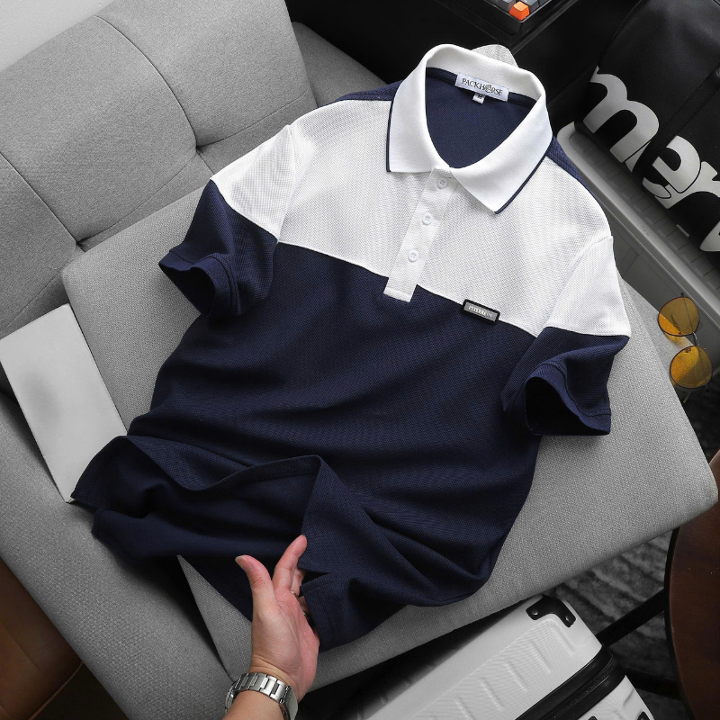 29676_3_20260603122751.png Áo Thun Polo Nam - Áo Thun Nam Cổ Bẻ Phối 2 Có Logo Trước Ngực Big Size - CS305