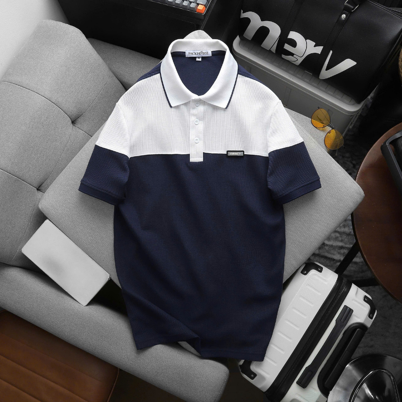 29676_4_20260603122752.png Áo Thun Polo Nam - Áo Thun Nam Cổ Bẻ Phối 2 Có Logo Trước Ngực Big Size - CS305