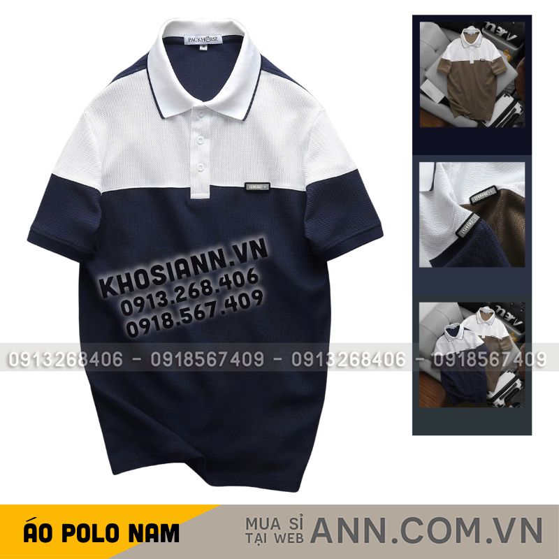 29676_he-thong_20260603122748.png Áo Thun Polo Nam - Áo Thun Nam Cổ Bẻ Phối 2 Có Logo Trước Ngực Big Size - CS305