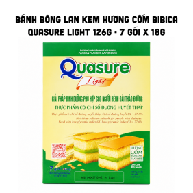 Bánh Bông Lan Kem Hương Cốm Bibica Quasure Light 126g - 7 Gói x 18g - 8934609205837