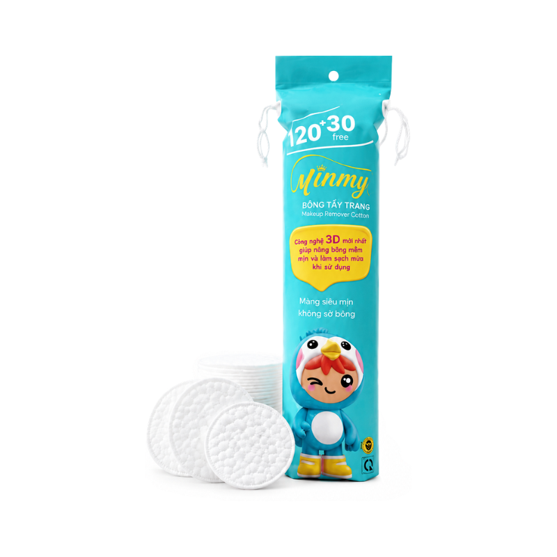 Nguồn sỉ bông Tẩy Trang Minmy Xanh 130 + 20 Miếng Nguồn sỉ bông Tẩy Trang Minmy Xanh 130 + 20 Miếng