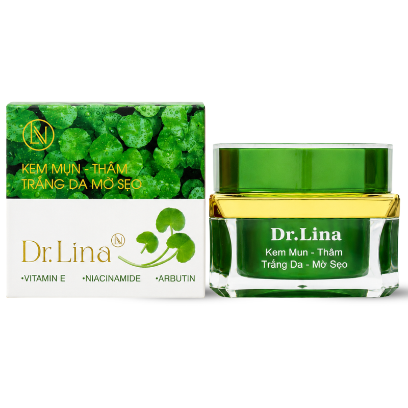 Kem Face Dr Lina Xanh Giảm Mụn Mờ Thâm Sáng Da Mờ Sẹo 18g Kem Face Dr Lina Xanh Giảm Mụn Mờ Thâm Sáng Da Mờ Sẹo 18g