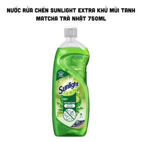 Nước Rửa Chén Sunlight Extra Khử Mùi Tanh Hương Matcha Trà Nhật 750ml - 8934868173915