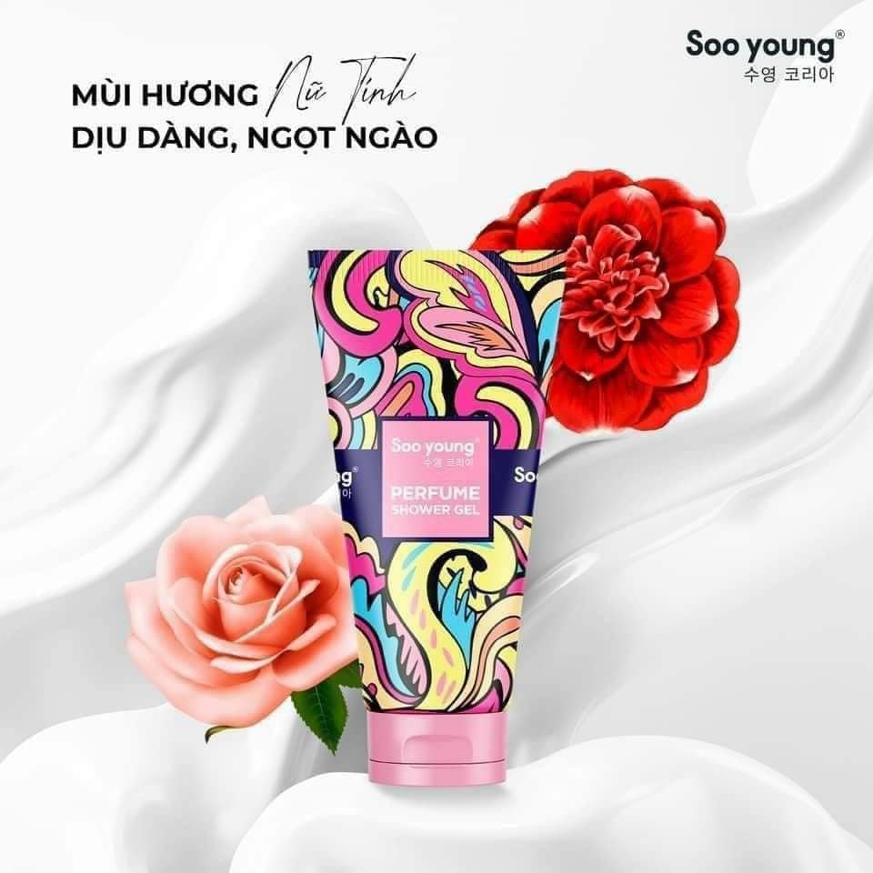 Sữa Tắm Hương Nước Hoa Soo Young Màu Hồng Chính Hãng