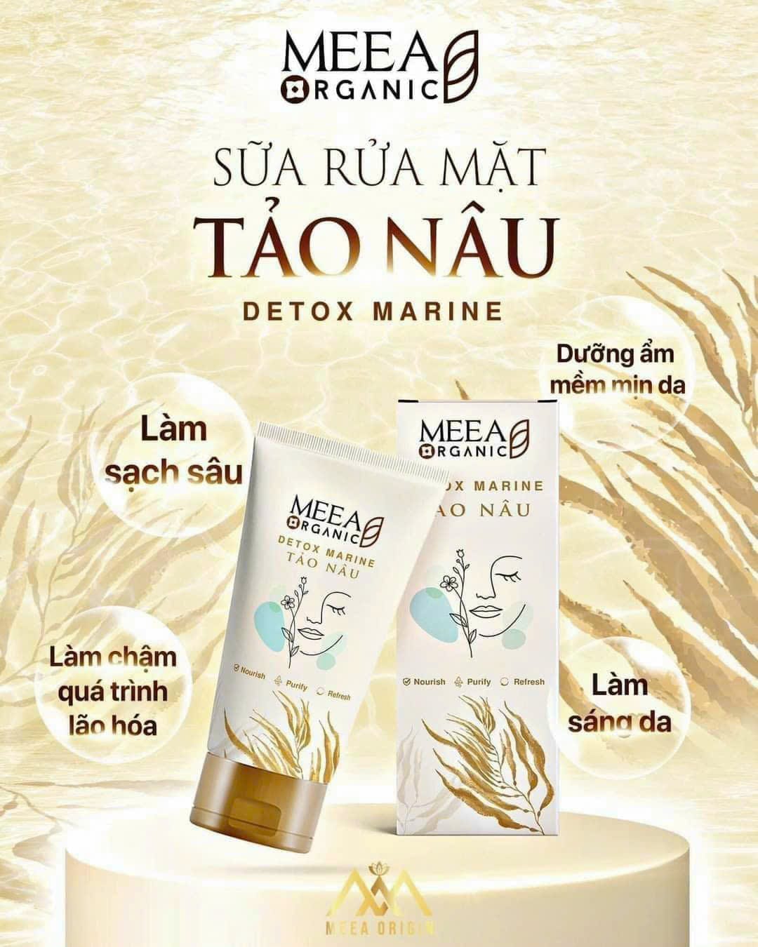 Sửa Rửa Mặt Tảo Nâu Detox Marine  100g + Tặng 1 tuýp srm mini 30g