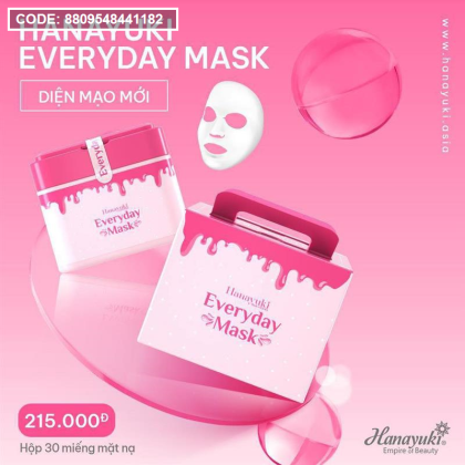 Hộp Mặt Nạ Hanayuki dưỡng da hằng ngày Everyday Mask Hàn Quốc chính hãng