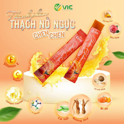 Thạch Bí Đỏ Chen Chen Vic Organic Dạng Hộp 14 gói