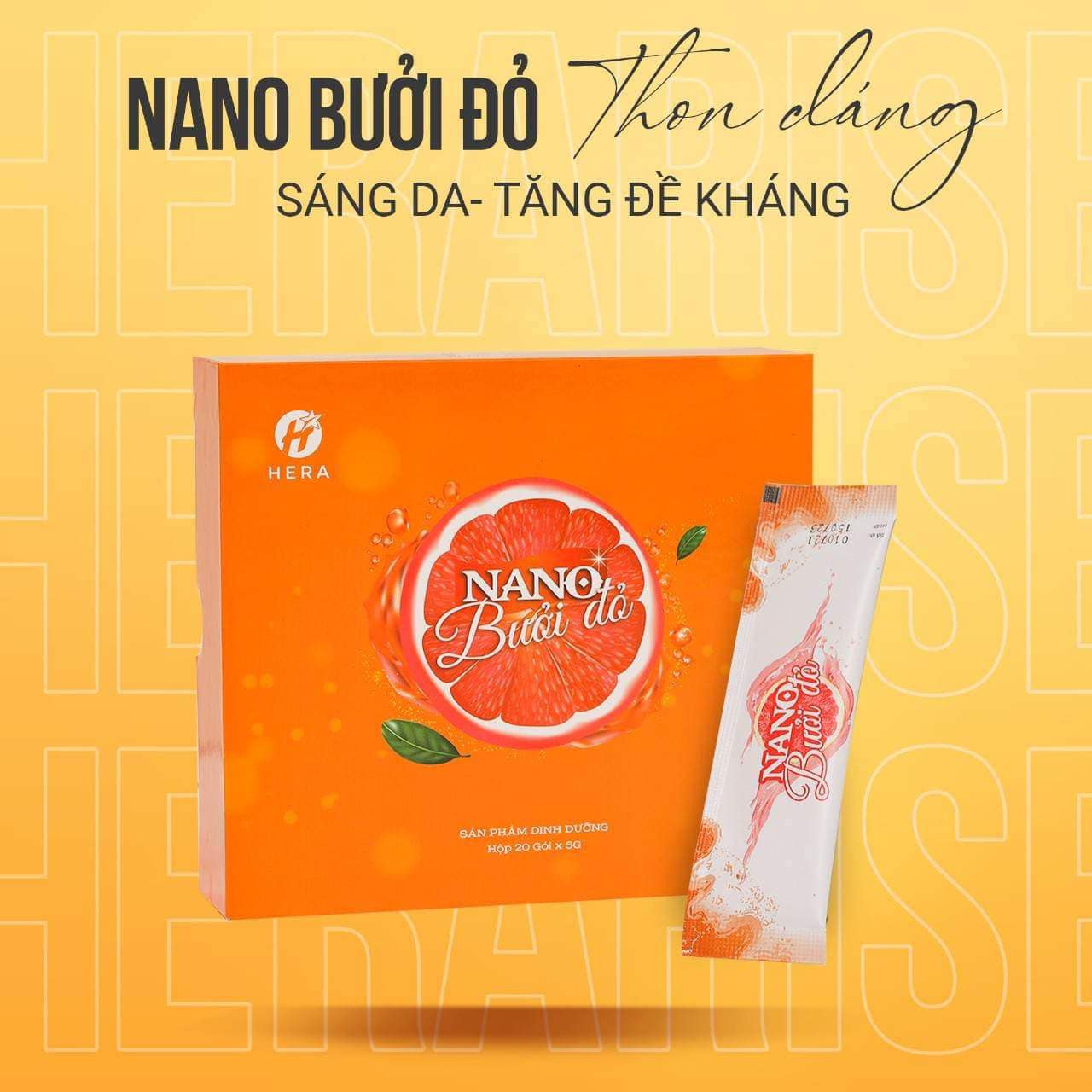 Giảm Cân Nano Bưởi Đỏ Hera chiết xuất 100% organic từ vườn dược liệu Hera Farm