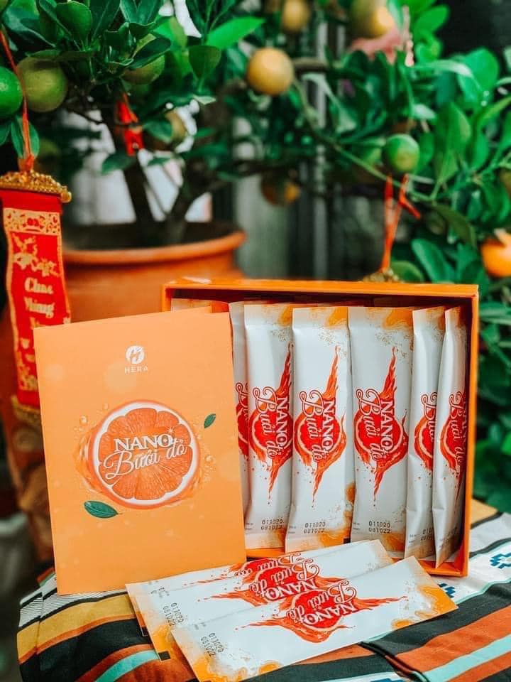 Giảm Cân Nano Bưởi Đỏ Hera chiết xuất 100% organic từ vườn dược liệu Hera Farm