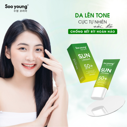 Kem Chống Nắng Lục Tảo Soo Young Phiên Bản Mới Dạng Sữa chính hãng