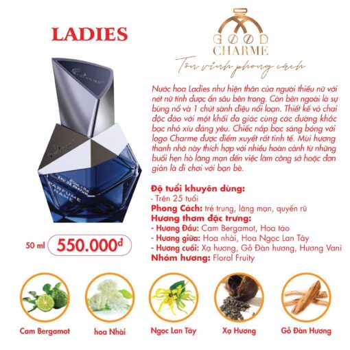Nước hoa Ladies như hiện thân của người những thiếu nữ
