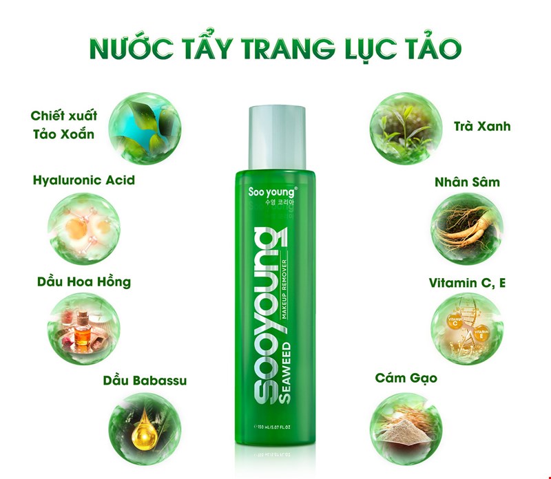 Nước tẩy trang Lục Tảo SooYoung 150ml