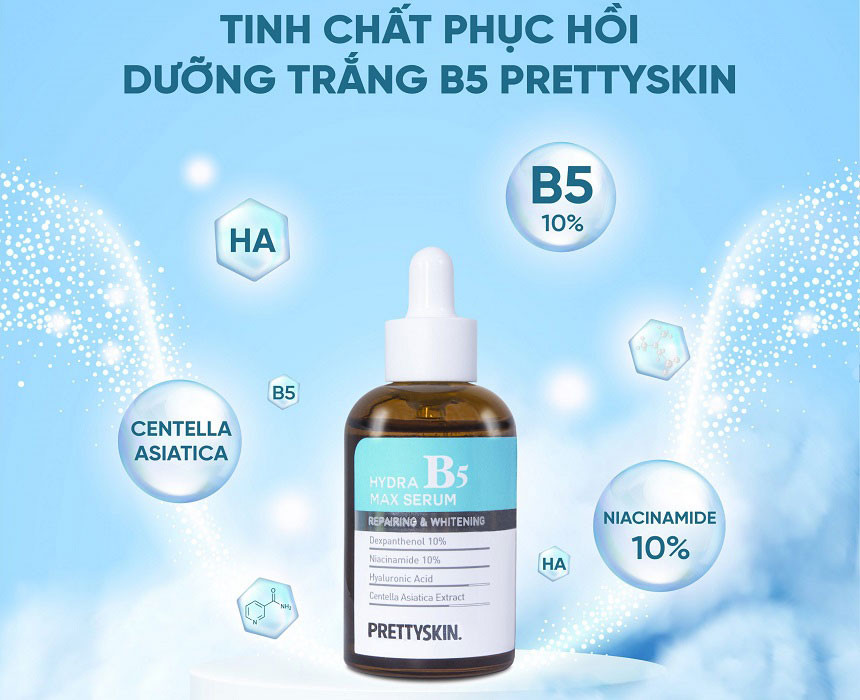 Công Dụng Tinh Chất Serum Phục Hồi Dưỡng Trắng Da Hydra B5 Max Serum Prettyskin