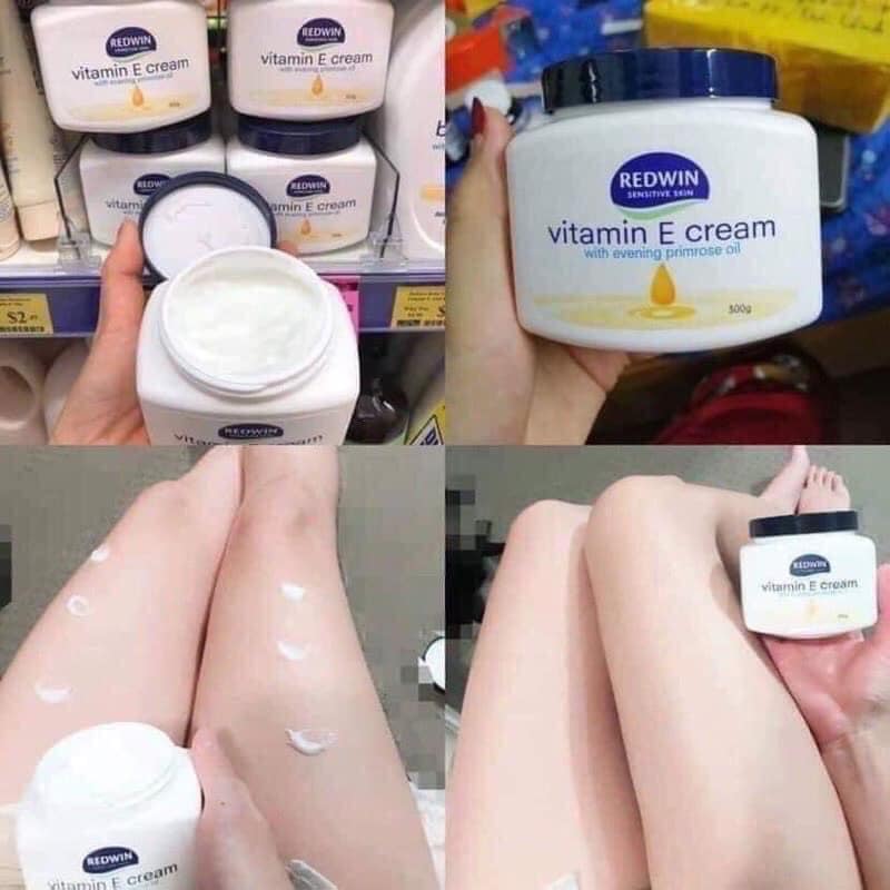 Kem dưỡng vitamin E  Redwin Úc hũ 300g cho da mướt mát mùi thơm dịu dịu
