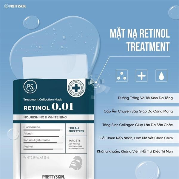 Pretty Skin Treatment Collection Mask Retinol 0.01