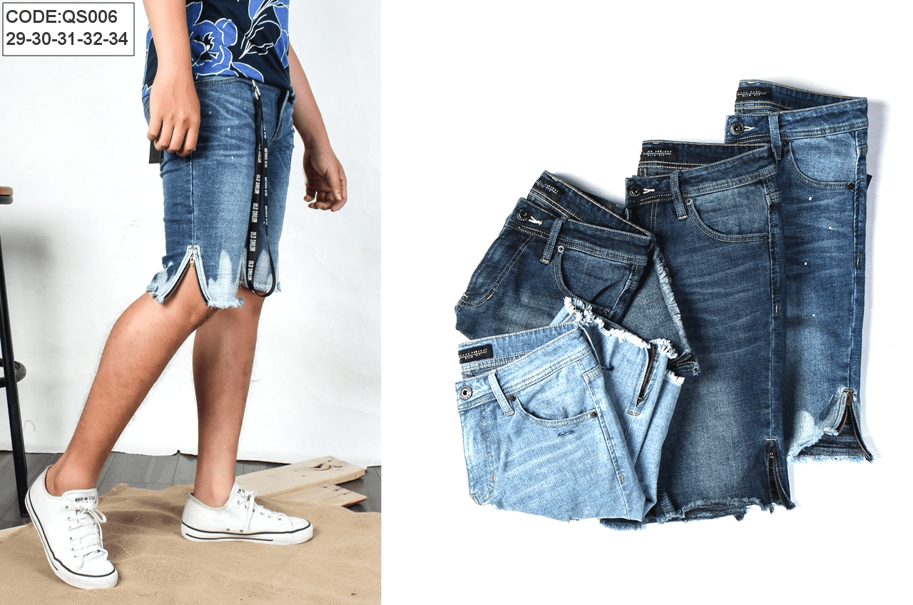 Quần short jeans nam phá cách độc đáo Quần short jeans nam phá cách độc đáo