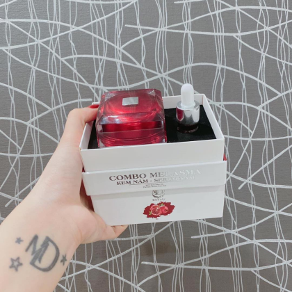 Combo Lựu Đỏ Kem Nám Melasma Và Serum Giảm Nám MD Beauty chính hãng