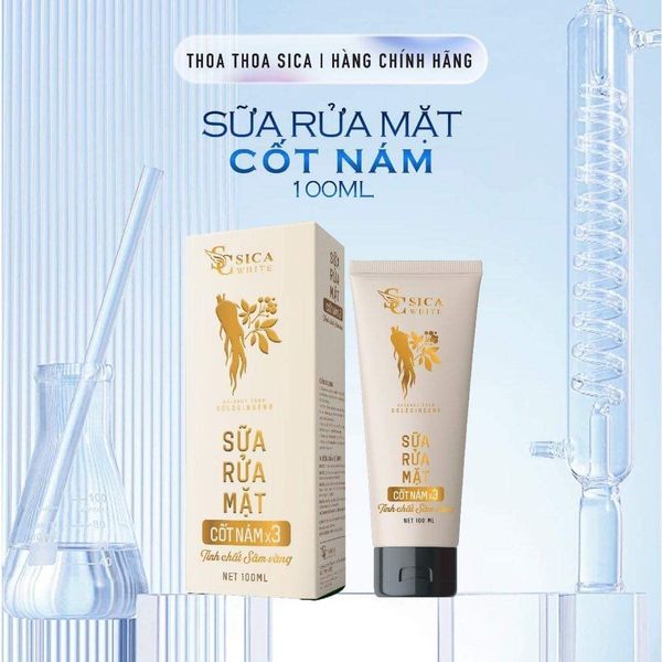 Rửa Mặt Cốt Nám X3 Sica White Tinh Chất Sâm Vàng Hỗ Trợ Da Nám Tàn Nhang