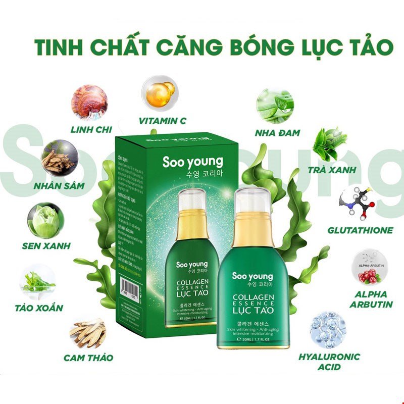 Serum Tinh Chất Collagen Essence Lục Tảo Soo young