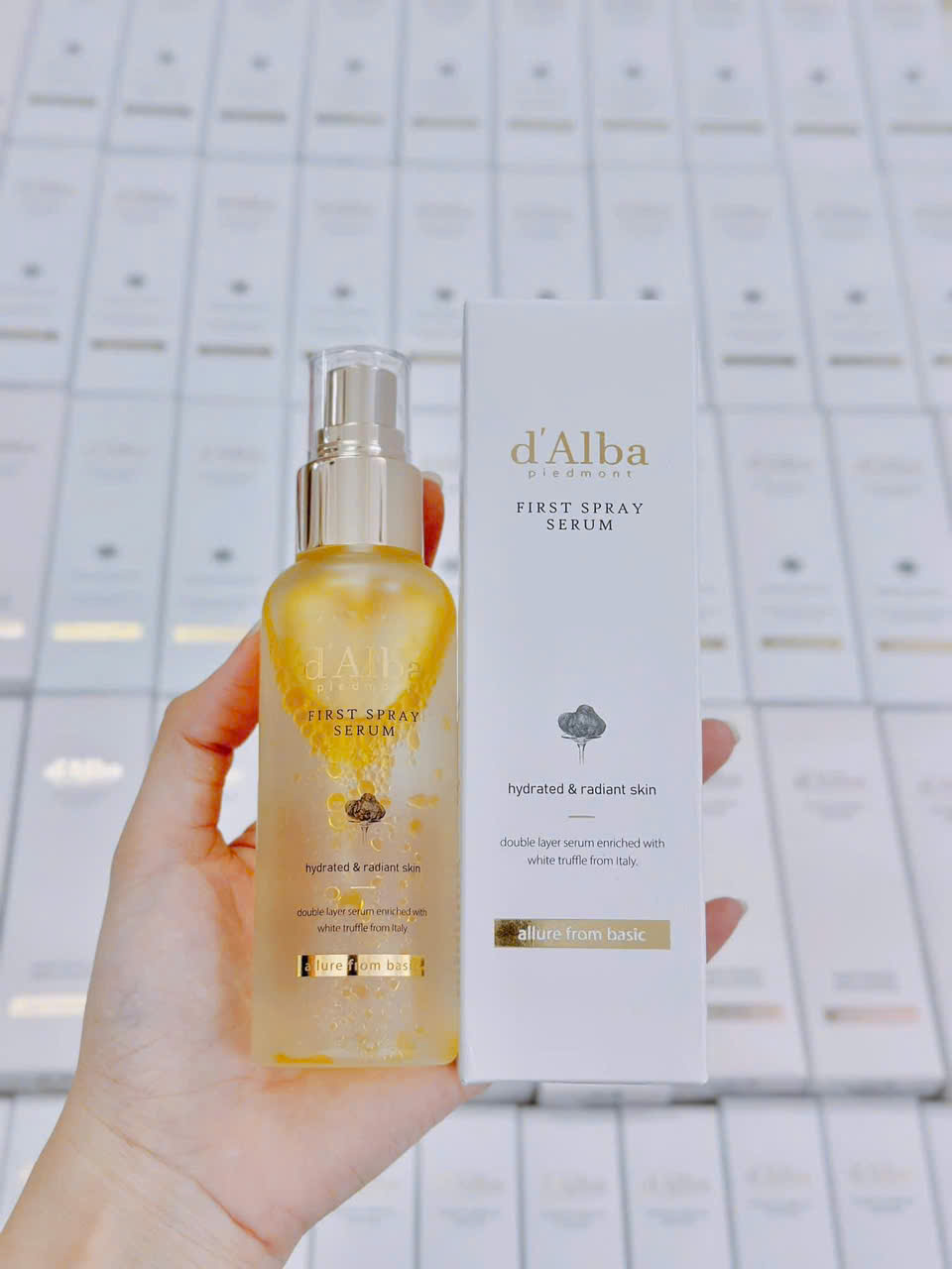 Serum dạng xịt cấp ẩm và nuôi dưỡng da d'Alba White Truffle First Aromatic Spray Serum 60ml