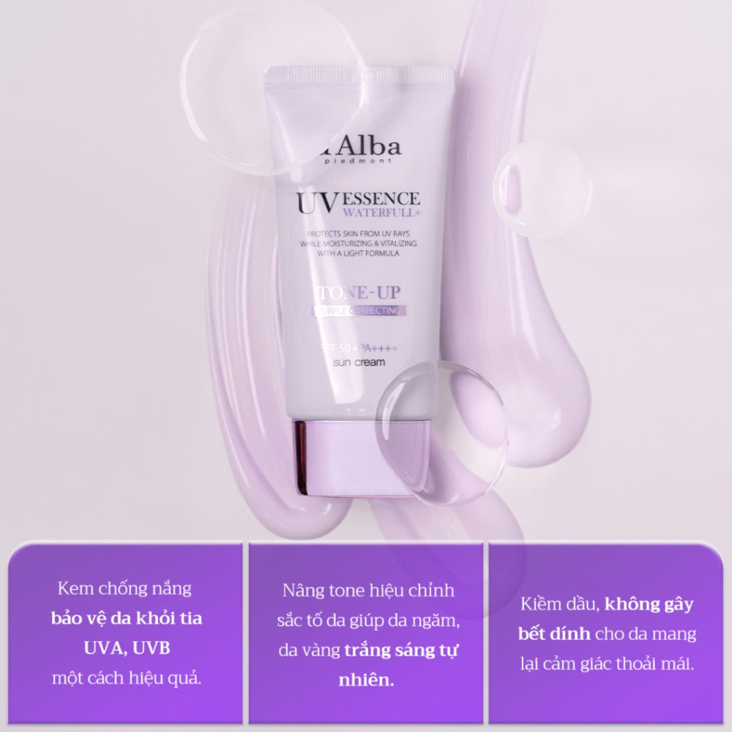 Kem chống nắng d'Alba đã đỉnh rồi, kem chống nắng d'Alba Tone-Up tím còn đỉnh hơn