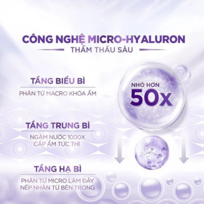 Nước Tẩy Trang L'Oreal Paris Revitalift Hyaluronic Acid Hydrating Micellar Water Làm Sạch Và Cấp Ẩm