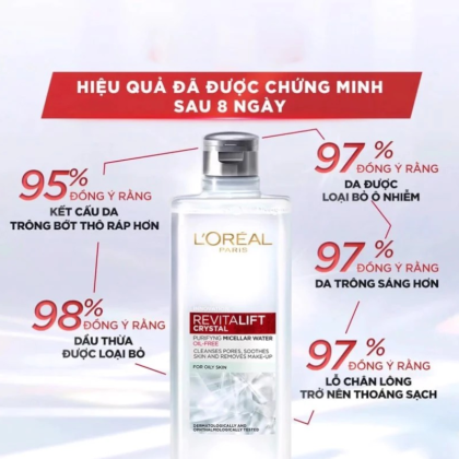 Nước Tẩy Trang L'Oréal Paris Revitalift Crystal Purifying Micellar Water