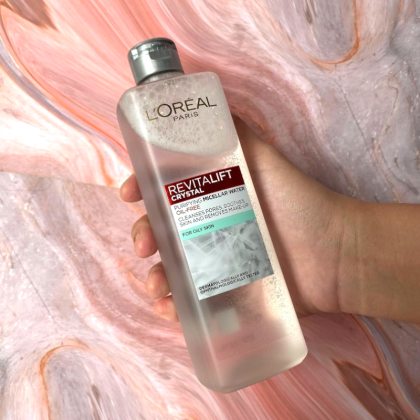 Nước Tẩy Trang L'Oreal Làm Sạch Sâu Cho Da Dầu 400ml Revitalift Crystal Purifying Micellar Water