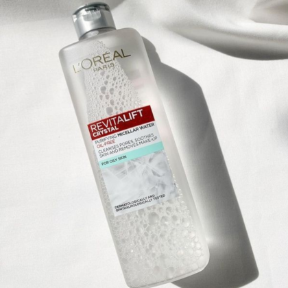 Nước Tẩy Trang L'Oreal Làm Sạch Sâu Cho Da Dầu 400ml Revitalift Crystal Purifying Micellar Water
