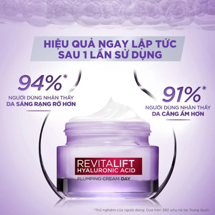 Kem Dưỡng Cấp Ẩm Căng Mượt Da, Giảm Nếp Nhăn L'Oreal Revitalift Hyaluronic Acid Line Filling Water Cream 50ml
