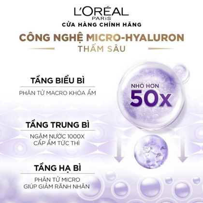 Serum L'Oreal Hyaluronic Acid Cấp Ẩm Sáng Da 30ml mang đến vẻ ngoài rạng rỡ cho bạn