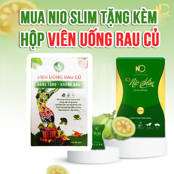 Kẹo Gôm Giảm Cân Nioslim Thơm Ngon 15 gói