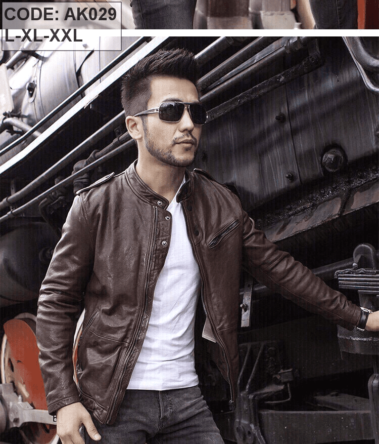 Áo khoác da nam lót lông cao cấp Áo khoác da nam lót lông cao cấp