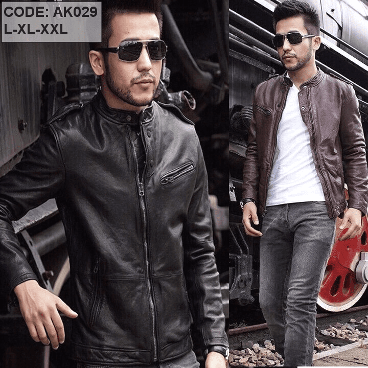 Áo khoác da nam lót lông cao cấp Áo khoác da nam lót lông cao cấp