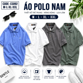 Áo Thun Nam Có Cổ Polo Thêu Chữ R - CS092