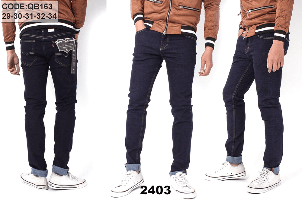 Quần jean nam màu xanh đen chỉ vàng Quần jean nam màu xanh đen chỉ vàng