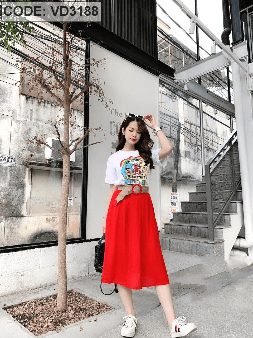 Chân váy xòe, xếp ly nhung Cherry | My Way Fashion || Thời trang thiết kế  cao cấp