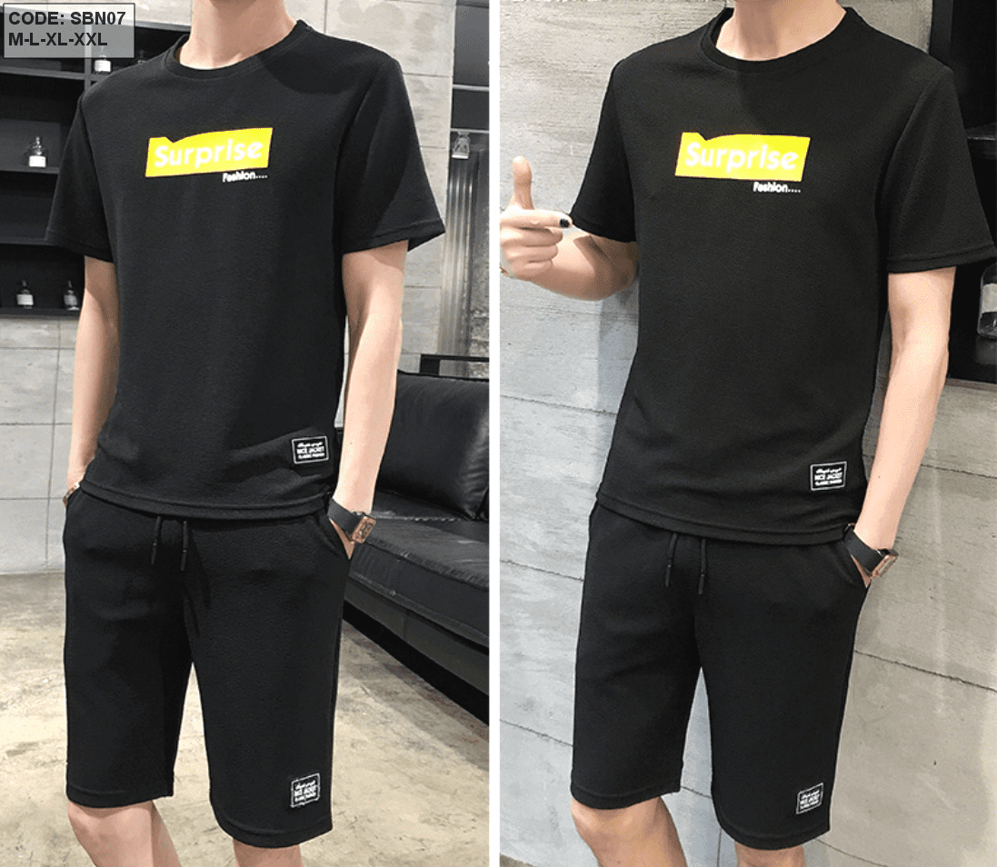 Set bộ đồ quần short nam in chữ Supri Quảng Châu Set bộ đồ quần short nam in chữ Supri Quảng Châu