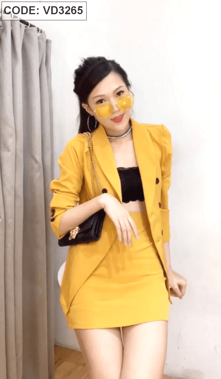 Set áo vest blazer mix chân váy bí (có size XL, có tách lẻ) SJ001 | Shopee  Việt Nam