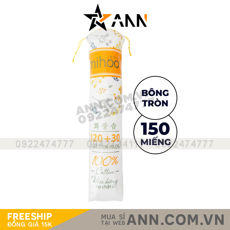 8936112021119.png Bông Tẩy Trang Mihoo 150 Miếng - 8936112021119