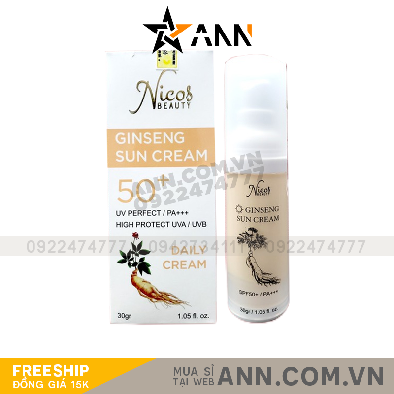 8936177940172.png Kem Chống Nắng Rể Sâm Nicos Beauty - 8936177940172