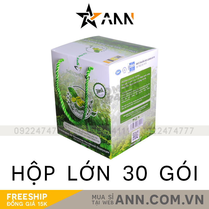 8936188260092-12.png Cà Phê Xanh Thiên Nhiên Việt Hộp Lớn 30 Gói - 8936188260092